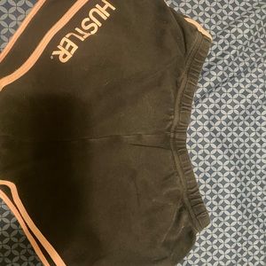 Hustler booty shorts black and pink